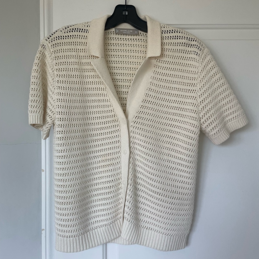 Everlane The Crochet Knit Polo